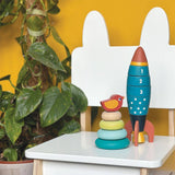 Wooden Stacking & Counting Rocket