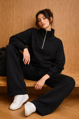 Supersoft Half Zip Sweatshirt - Black