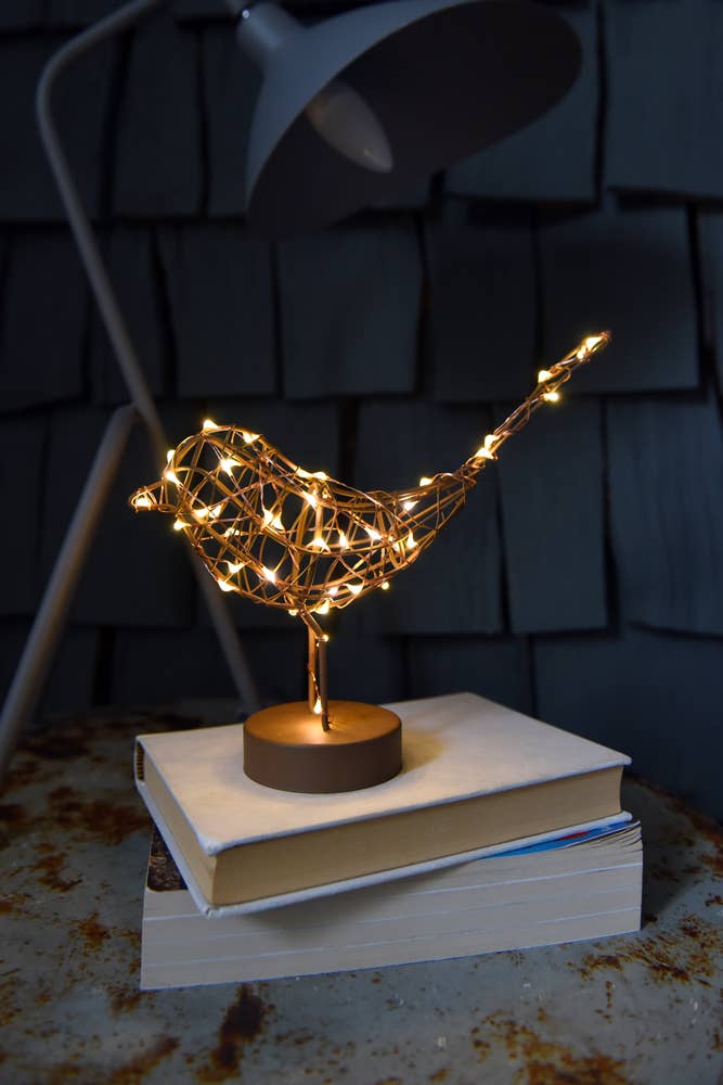 Table Robin LED Ornament – Brown