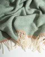 Verona Mint 100% New Zealand Wool Throw Blanket