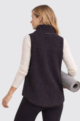 Motion Teddy Fleece Zip Gilet - Black