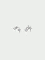 Nova Silver Star Cluster Stud Earrings – product detail