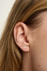 Nova Silver Star Cluster Stud Earrings – styled view