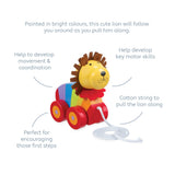 Wooden Pull-Along Lion Toy