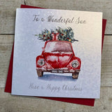 Wonderful Son Car Carrying Christmas Tree Card