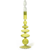 Tapered Glass Candle Stick - Pear Green