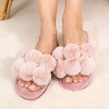 Dolly Pom Pom Slippers - Pink Clay