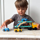 Mentari Wooden Vehicle Transporter – Luxury Car Transport Toy