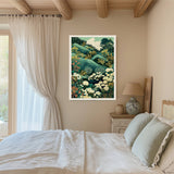 Green Hills Landscape  Art Print  : A3