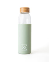 Born Nouli Eco Glass Reusable Water Bottle 500ml - Ice Blue