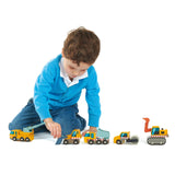 Wooden Construction Vehicles Play Set