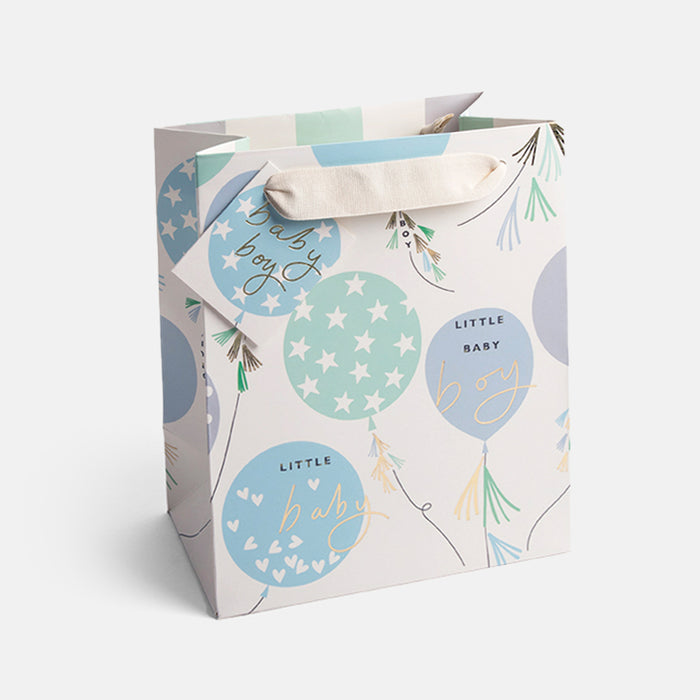 Caroline Gardner Baby Boy Balloons Medium Gift Bag