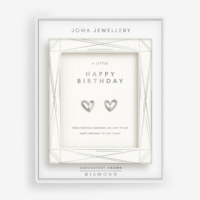 A Little Happy Birthday Diamond Stud Earrings