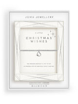 Joma Christmas Wishes laboratory-grown diamond heart bracelet in silver plating