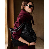 Nova Hand Woven Large Shoulder Bag - Black