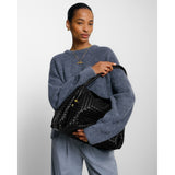 Nova Hand Woven Large Shoulder Bag - Black