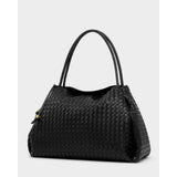 Nova Hand Woven Large Shoulder Bag - Black