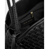 Nova Hand Woven Large Shoulder Bag - Black