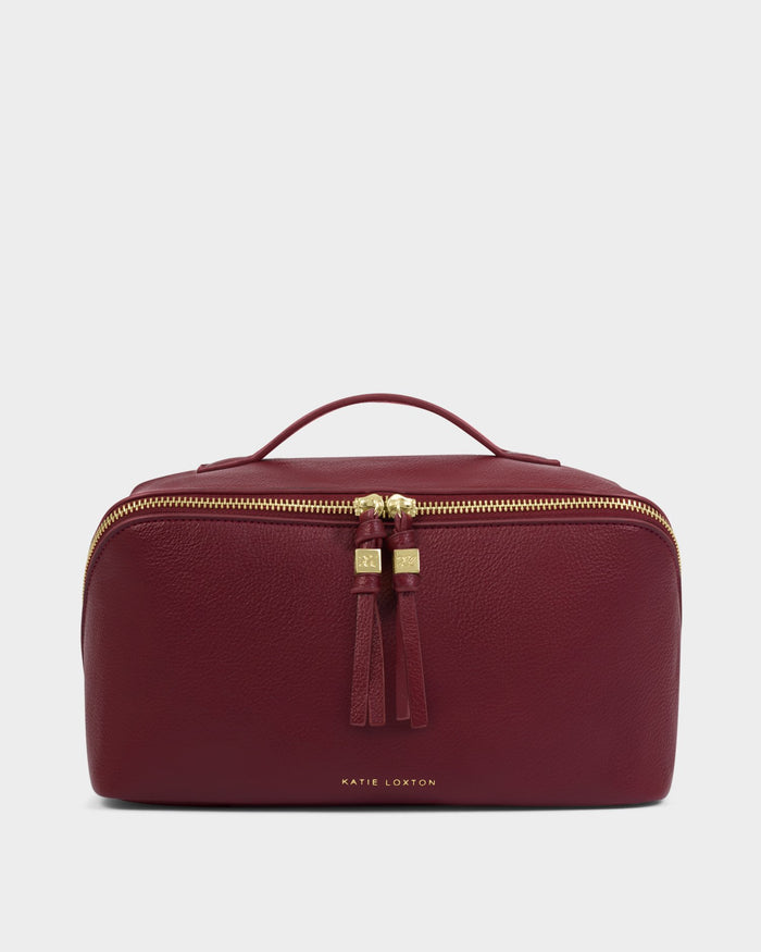 Soho Large Makeup & Wash Bag – Cherry