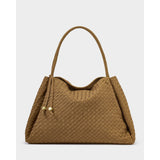 Katie Loxton Nova Hand Woven Suedette Large Shoulder Bag - Caramel