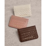 Nova Woven Texture Cardholder - Chocolate Woven