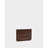 Nova Woven Texture Cardholder - Chocolate Woven