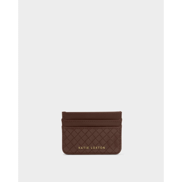 Nova Woven Texture Cardholder - Chocolate Woven