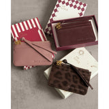 Gift Boxed Coin & Cardholder - Cherry Suedette