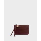 Gift Boxed Coin & Cardholder - Cherry Suedette