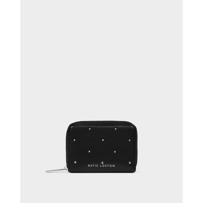 Klara Concertina Cardholder - Black Studded