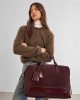 Charlbury Cabin Bag - Cherry Suedette
