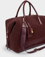 Charlbury Cabin Bag - Cherry Suedette