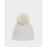 Katie Loxton Sequin Pom Pom Hat – Pale Grey | Sparkly Winter Hat