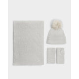 Sequin Scarf – Pearl Grey