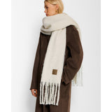 Katie Loxton Oversized Recycled Tassel Scarf – Soft White
