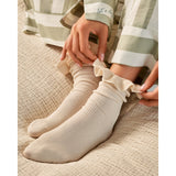 Katie Loxton Luxury Gift Boxed Ruffle Socks - Off White