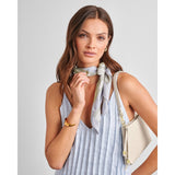 Satin Multiway Scarf - Sage & Pastel Blue