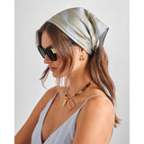 Satin Multiway Scarf - Sage & Pastel Blue