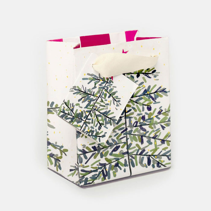 Caroline Gardner Painted Tree Christmas Gift Bag - Small