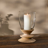 Nkuku Eluru Mango Wood Hurricane Lantern