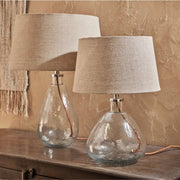 Baba Glass Small Tall Lamp - Clear Glass