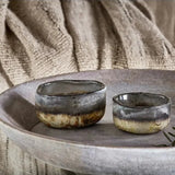Nkuku Janka Glass Tealights - Charcoal (Set of 2)