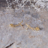 Pritee Ear Climbers - Gold