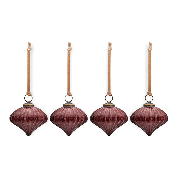 Nagala Baubles - Merlot - (Set of 4)