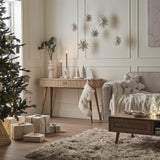Cream Faux Fur Christmas Stocking