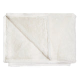 Luxury Faux Fur Throw Blanket - Cream