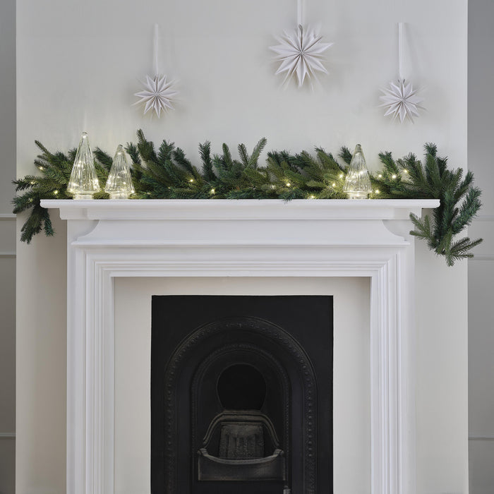 Pine Foliage Christmas Garland with Lights - 1.8m