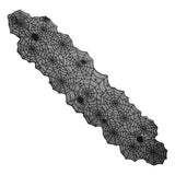 Black Spider Web Halloween Table Runner