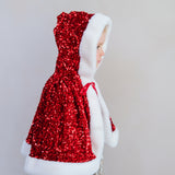 Sequin Mrs Claus Cape