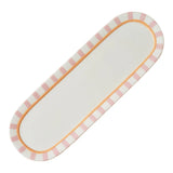 Striped Ceramic Serving Dish – Pink & Orange